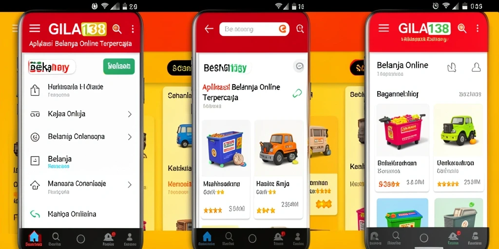 Antarmuka ramah pengguna GILA138 untuk Belanja Online.