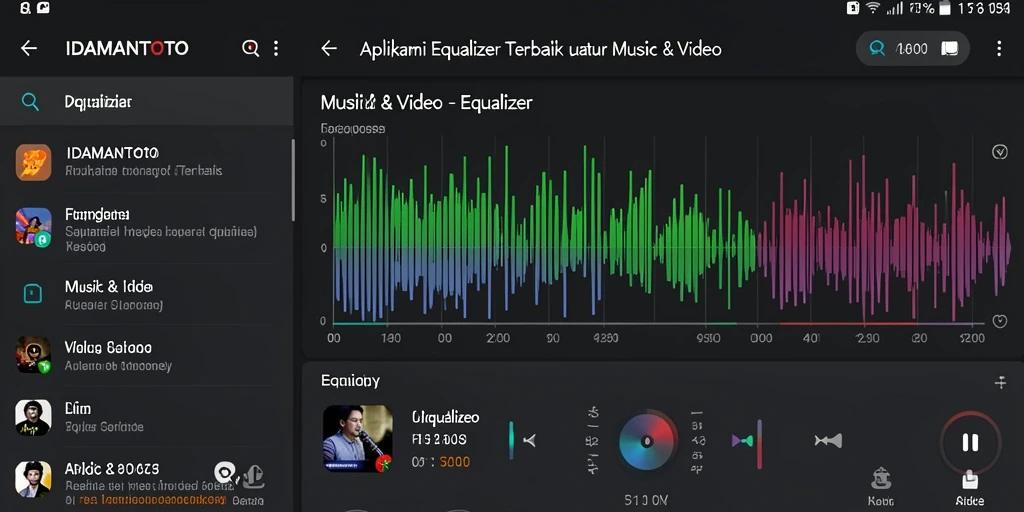 Tampilan antarmuka IDAMANTOTO untuk fungsi Equalizer yang menarik.
