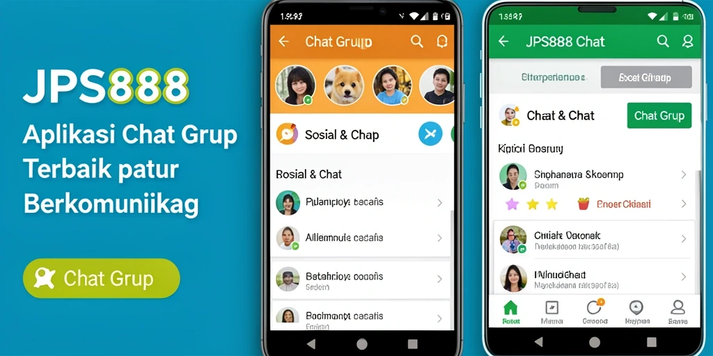 Tampilan antarmuka JPS888 yang menarik dan fungsional untuk Chat Grup.