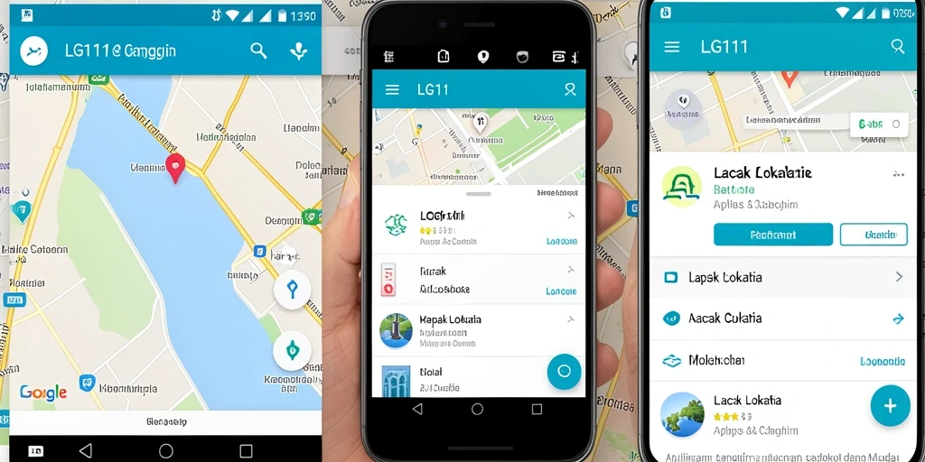 Tampilan antarmuka LG111 yang modern untuk pelacakan lokasi.