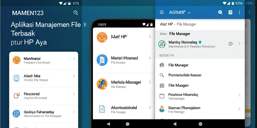 Antarmuka aplikasi MAMEN123 yang ramah pengguna untuk manajemen file.