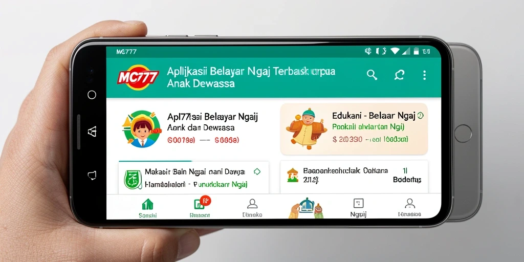 Tampilan antarmuka aplikasi MC777 yang interaktif dan menarik.