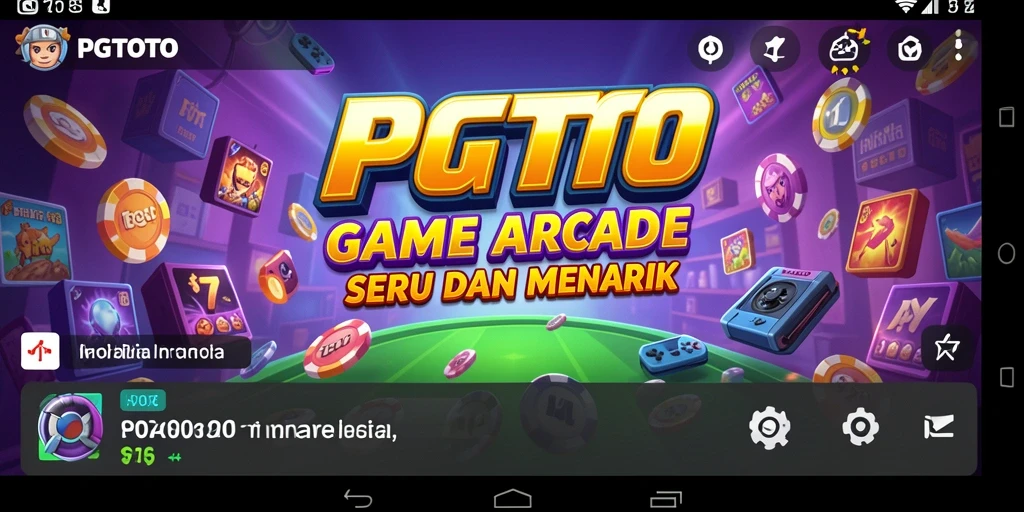 Screenshot PGTOTO menampilkan gameplay Arcade yang seru dan dinamis.