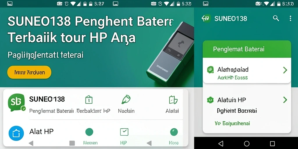Antarmuka SUNEO138 yang sederhana dan fungsional untuk penghematan baterai.