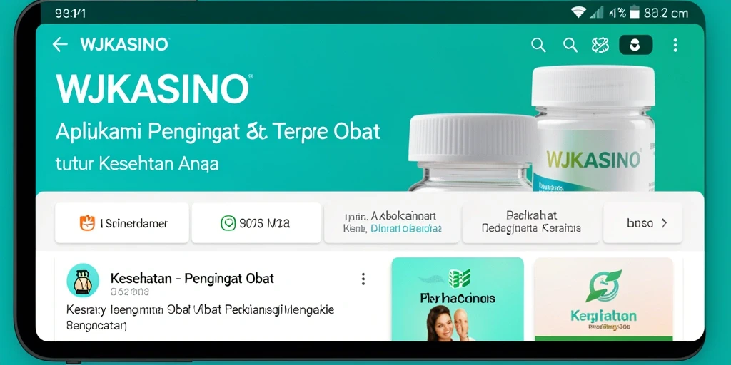 Antarmuka WJKASINO yang ramah pengguna untuk pengingat obat.